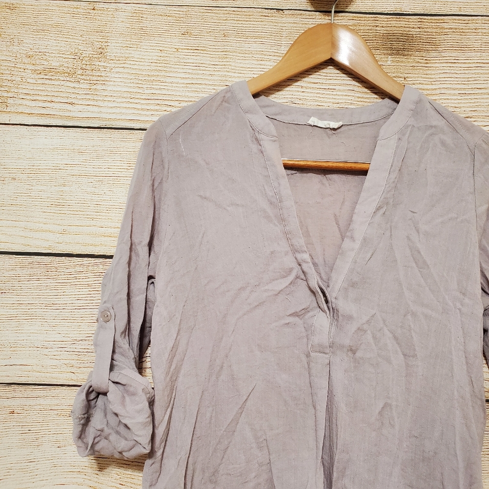 ๐ Lush Purple Lilac 3/4 Sleeve High Low Blouse S - Picture 2 of 6
